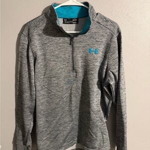 Under Armour Teal and Gray ColdGear Pullover